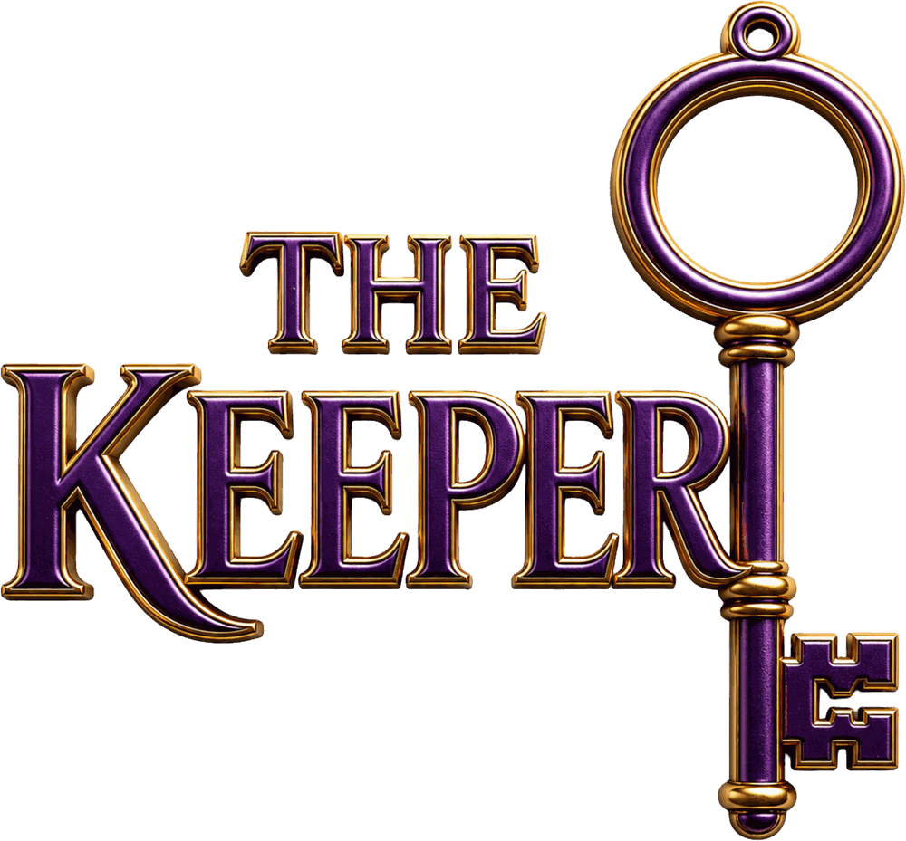 The Keeper membership platform logo: an ornate purple and gold key